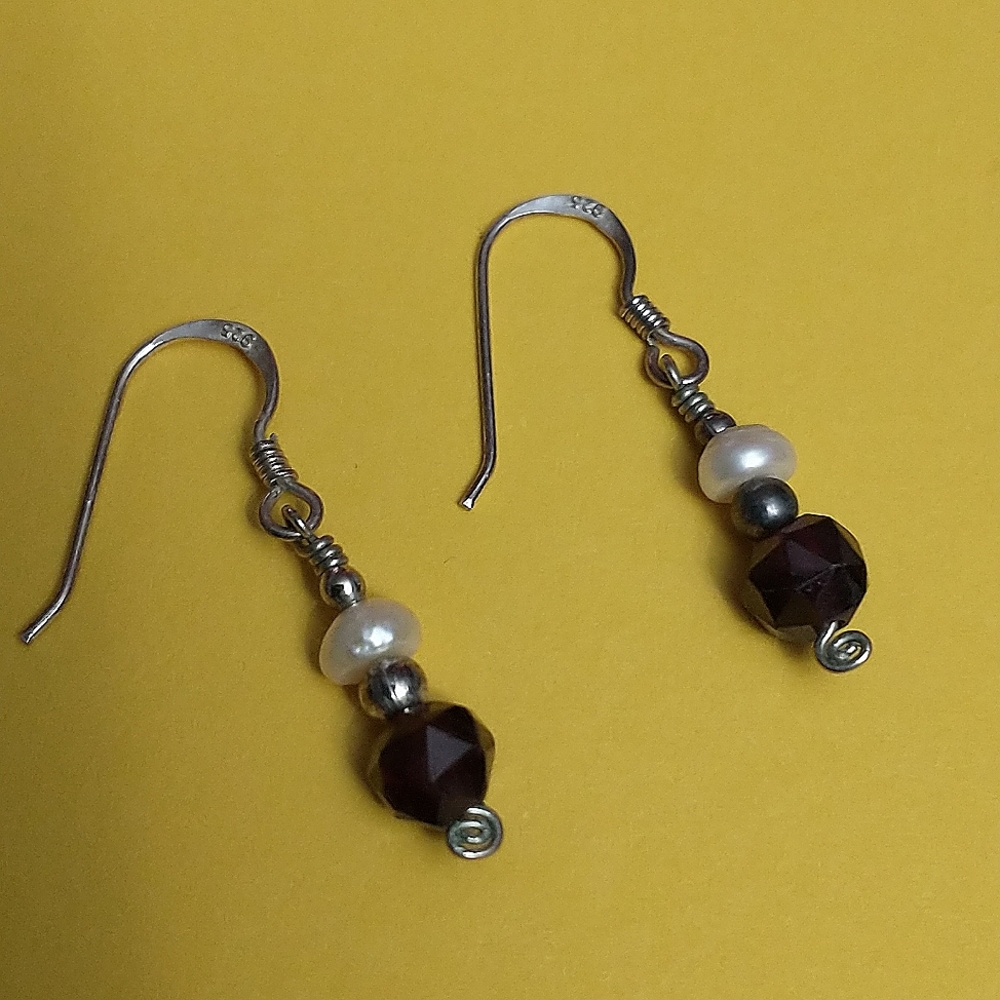❤️Genuine Gemstone 925 Sterling Silver Earrings